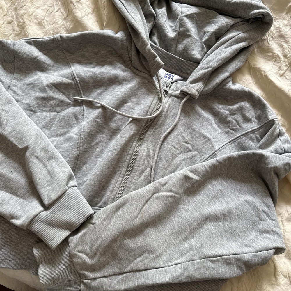 JoyLab Heather Gray Zip-Up Hoodie